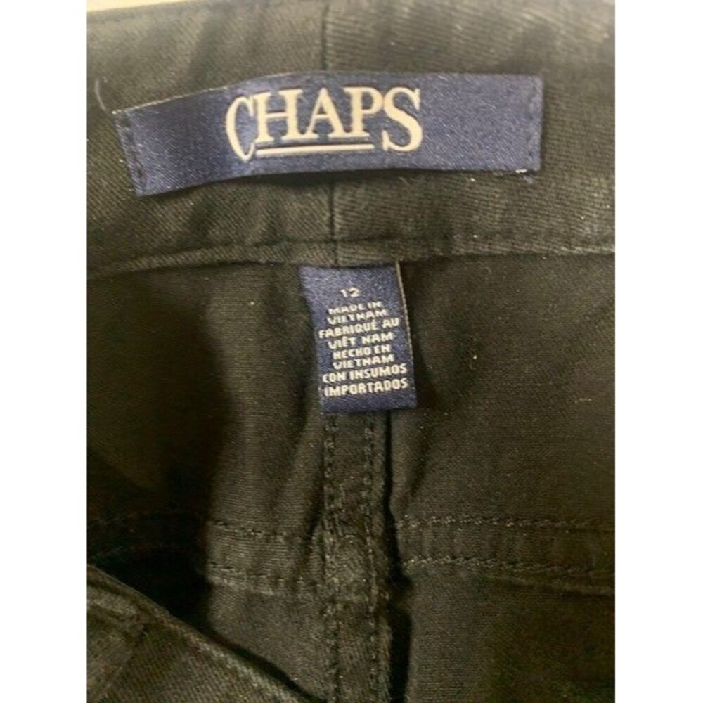 Chaps  Straight Jeans Black Size 12 Classic Cotton‎ Stretch